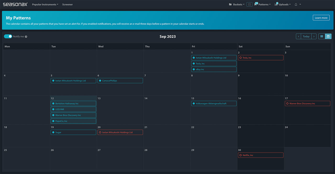 Calendar and Notifications